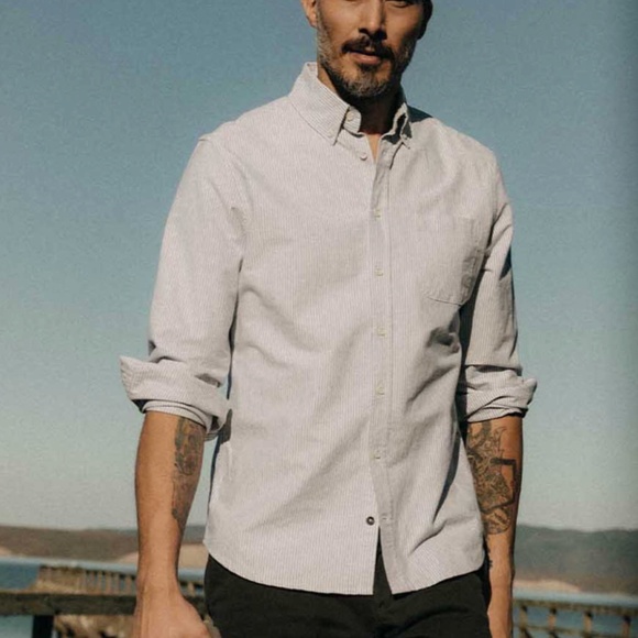 Taylor Stitch The Jack Everyday Oxford Shirt on Navy University Stripe, 38/S - Picture 11 of 11